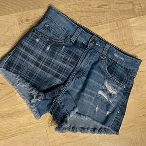 New York Rewash Brand Denim Jean Shorts Jorts High Rise Vintage Reunion, sz 5/27